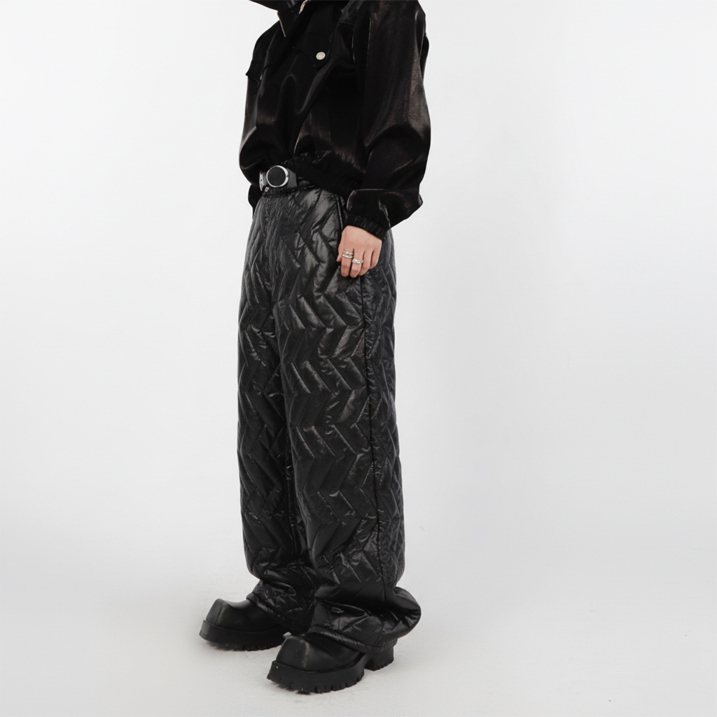 Quần dài phao ống rộng suông unisex dày dặn Local Brand Chính Hãng City Cycle quần dài phao Warm Up form rộng thoải mái
