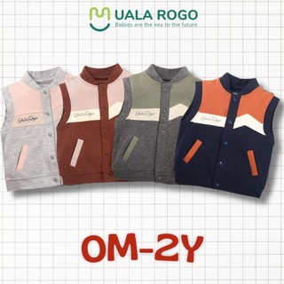 Áo gile nỉ cài giữa hãng Ualarogo cho bé 0-24M