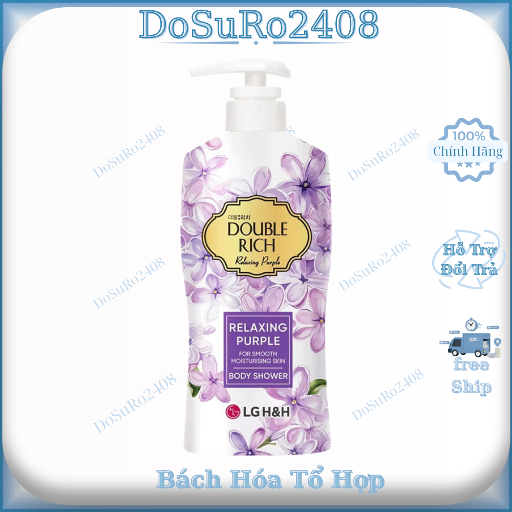 Sữa Tắm Double Rich Cân Bằng Ẩm Hương Hoa Hồng 800g Body Shower Eva's Secret