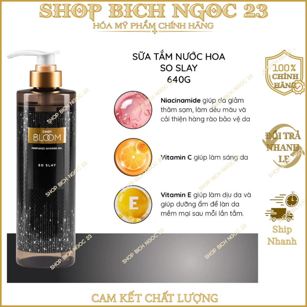 Sữa tắm nước hoa Cindy Bloom 640g