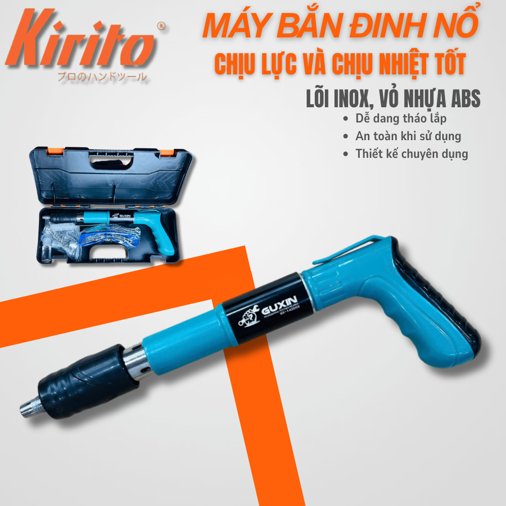Máy Bắn Đinh Nổ GUXIN – Dụng Cụ Bắn Đinh Tường, Bắn Đinh Thép, Cố Định Chân Sắt Chuyên Dụng
