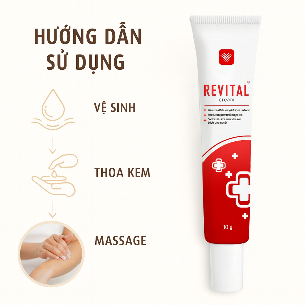 Kem Revital 30g - Hỗ Trợ Mờ Sẹo, Thâm Mụn, Rạn Da - Lành Tính Cho Da