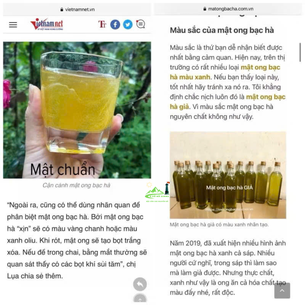 Mật ong bạc hà nguyên chất Hà Giang A Giàng, mật ong hoa bạc hà nguyên chất khai thác tự nhiên đặc sản cao nguyên đá