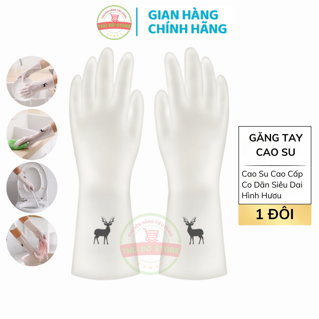 Găng Tay Cao Su Con Hươu Rửa Bát | Bao Tay Cao Su Rửa Chén | Găng Tay Làm Bếp Giặt Quần Áo Siêu Dai Co Dãn vg9ke1_096