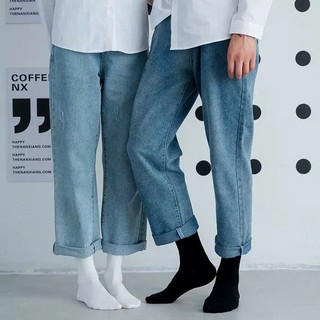 Combo 10 Đôi Tất/Vớ Trắng Cổ Cao Unisex Co Giãn Tốt, Mũi May Không Gồ, Chất Cotton Mềm Mịn