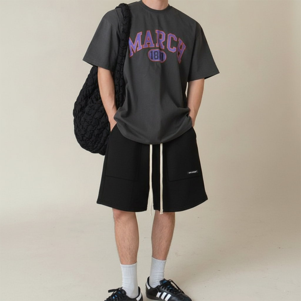 Quần Short Nỉ Essentials V2 Local Brand Chính Hãng City Cycle vải nỉ cao cấp ống rộng oversize