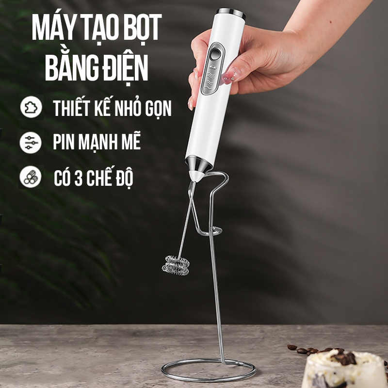 Kaleis Máy Đánh Trứng & Tạo Bọt Cafe Cầm Tay Không Dây - 3 Cấp Độ, Sạc Pin Tiện Lợi, Chính Hãng