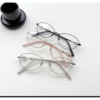 Gọng kính Hàn Quốc mắt mèo đính hạt ngọc xinh xắn 2785