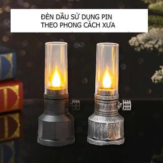 Đèn Dầu Điện Bàn Thờ Dùng Pin LED Giả Lửa Phong Thủy, Đèn Thờ Mini Ánh Sáng Ấm Áp, An Toàn Tiết Kiệm