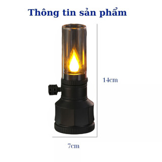 Đèn Dầu Điện Bàn Thờ Dùng Pin LED Giả Lửa Phong Thủy, Đèn Thờ Mini Ánh Sáng Ấm Áp, An Toàn Tiết Kiệm