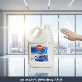 Nước lau kính LILLIE by Caroline 5L dùng cho lau kính xe ôtô, các loại cửa kính