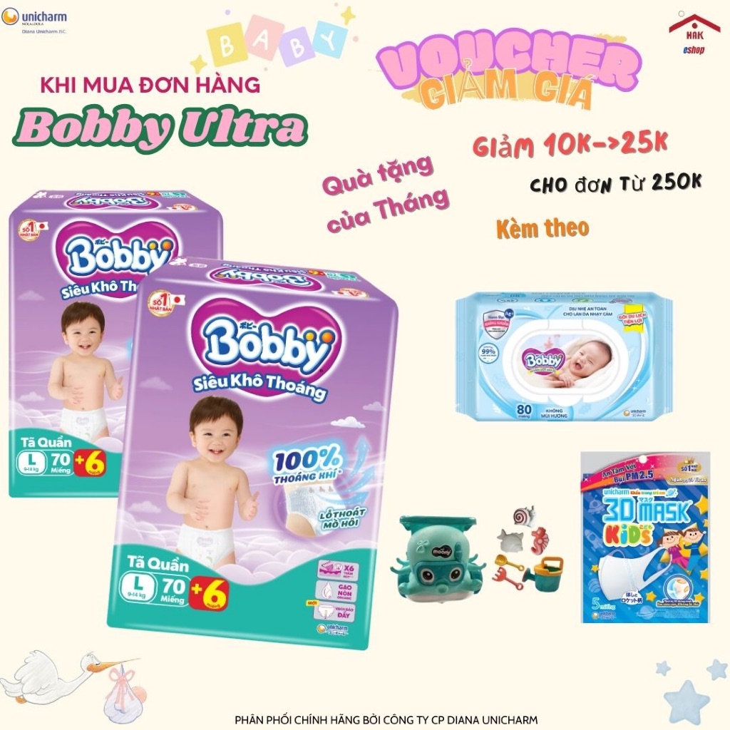 tã quần bobby size l giá tốt Tháng 7, 2026 | Mua ngay | Shopee Việt Nam