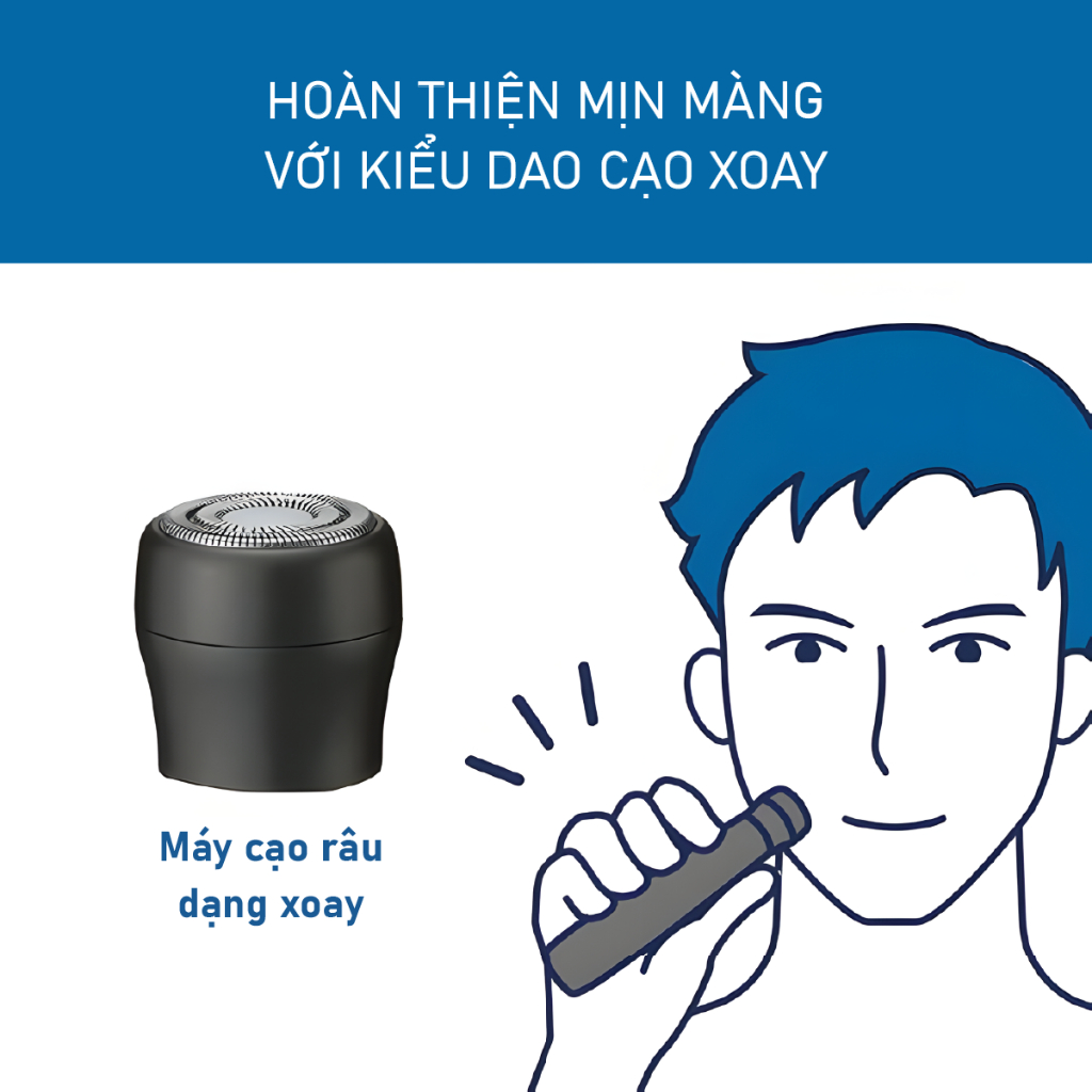 Máy Cạo Lông 3in1 Với Thiết Kế Tiện Lợi 3 Đầu Thay Thế Để Cạo Râu /Tỉa Lông Mũi /Cạo Lông Tay Chân