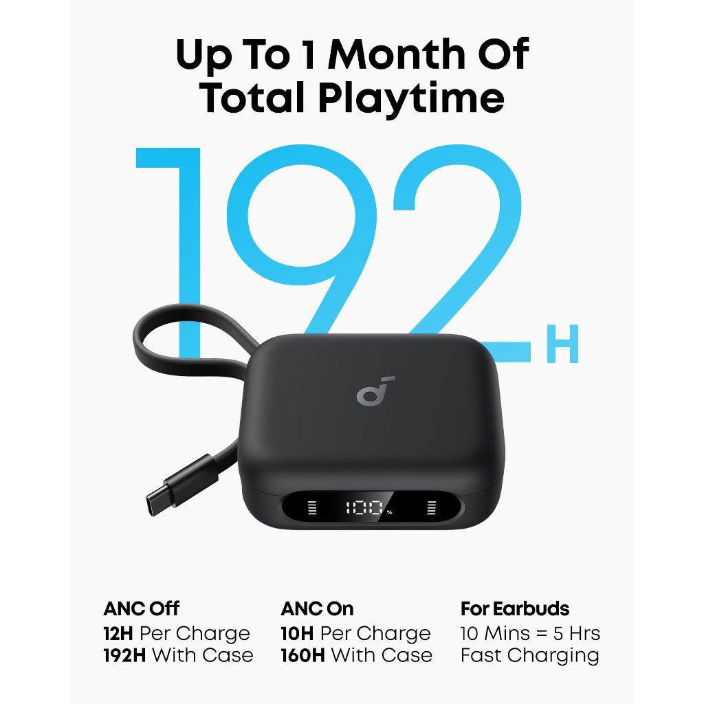 Tai nghe bluetooth soundcore P41i chống ồn chủ động, tích hợp cáp USB-C có thể sạc điện thoại | BigBuy360 - bigbuy360.vn
