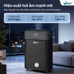 Máy hút ẩm 16L block nhập khẩu FUJIE HM-916ED công suất 16 lít/ngày, loại bỏ ẩm ướt, kết nối wifi — ảnh 2