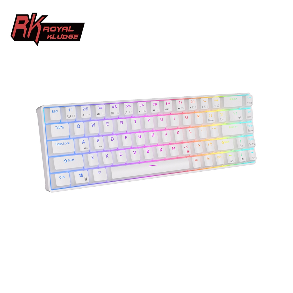 Royal Kludge RK68 RGB White 68 phím Bàn phím có dây | Shopee Việt Nam