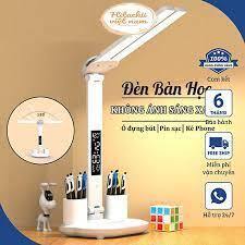 Đèn Học Led Để Bàn Làm Việc Thiết Kế Sáng Tạo Với 2 Thanh Led Rời, Cảm Ứng Tích Điện Pin, Chống Cận Thị