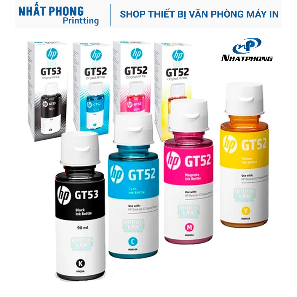 Mực GT52 GT53 dành cho máy in màu HP Ink Tank 115, HP Ink Tank 315, HP ...