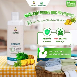 Nước giặt hữu cơ Fuwa3e organic hương bạc hà 100% thành phần sinh học an toàn cho em bé dung tích 500ml