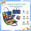 Đồ Chơi Bảng Bận Rộn Montessori Cặp Sách Vải Dạ 4 Trang Cho Bé Trai, Gái 3-6 Tuổi Thông Minh