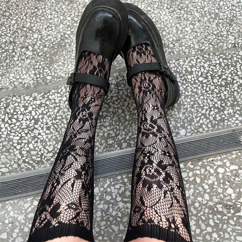 Tất ren bắp chân nữ Ulzzang Hàn Quốc DANDAL – Tất hoa ren thời trang phối boots, giày Mary Jane, giày búp bê siêu xinh