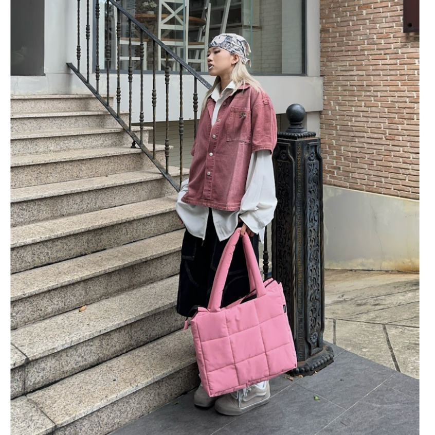 Túi Đeo Vai TOTE V1 - trần bông caro SLYOUR, Phong Cách Hàn Quốc , Mang Đi Học ,Đi Chơi,Đi Làm | BigBuy360 - bigbuy360.vn