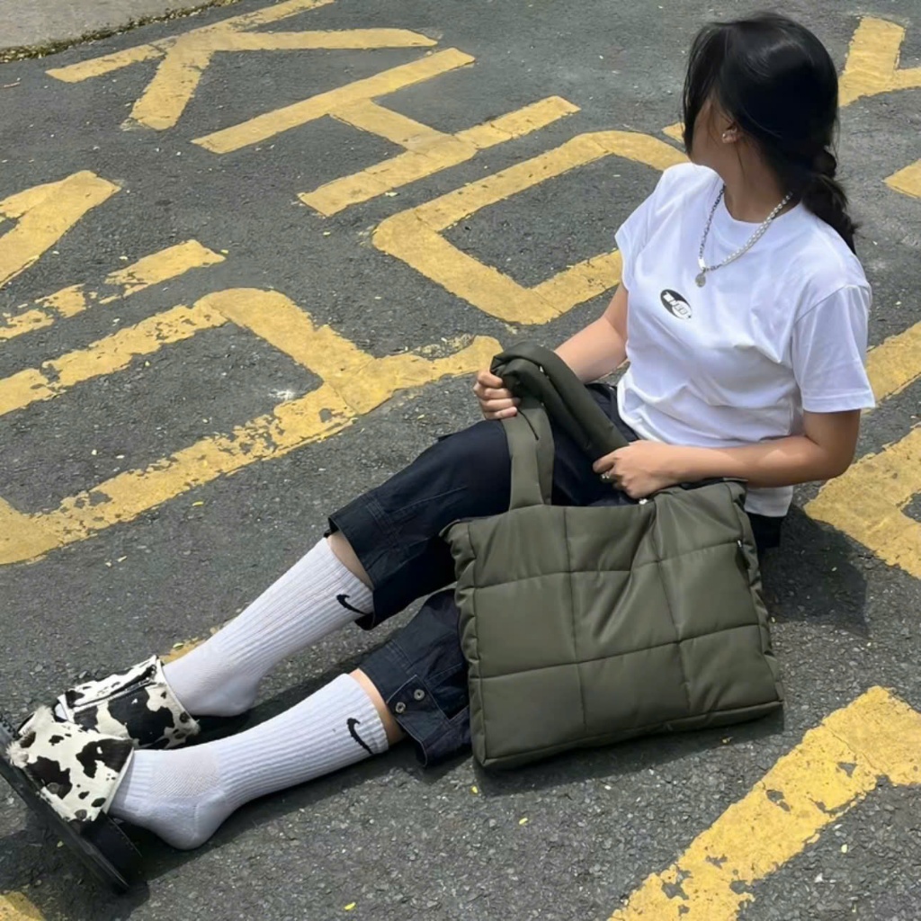 Túi Đeo Vai TOTE V1 - trần bông caro SLYOUR, Phong Cách Hàn Quốc , Mang Đi Học ,Đi Chơi,Đi Làm | BigBuy360 - bigbuy360.vn