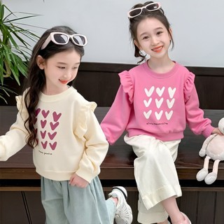 áO DàI Cho Bé GáI ÁO DàI Tay Cho Bé GáI HọA TiếT TráI Tim Dễ ThươNg DàNh Cho Trẻ Em áO Bé GáI