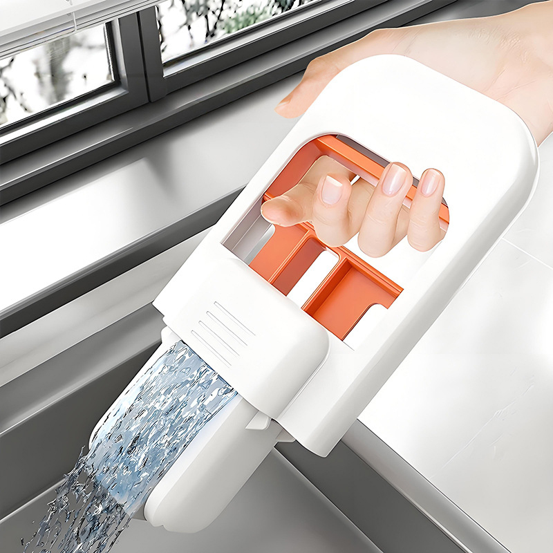 Cây Lau Đa Năng Tự Vắt Thông Minh Chổi Lau Bàn Bếp Mini Lau Phòng Tắm Kính Xe Hơi Bóp Tay Tiện Dụng】