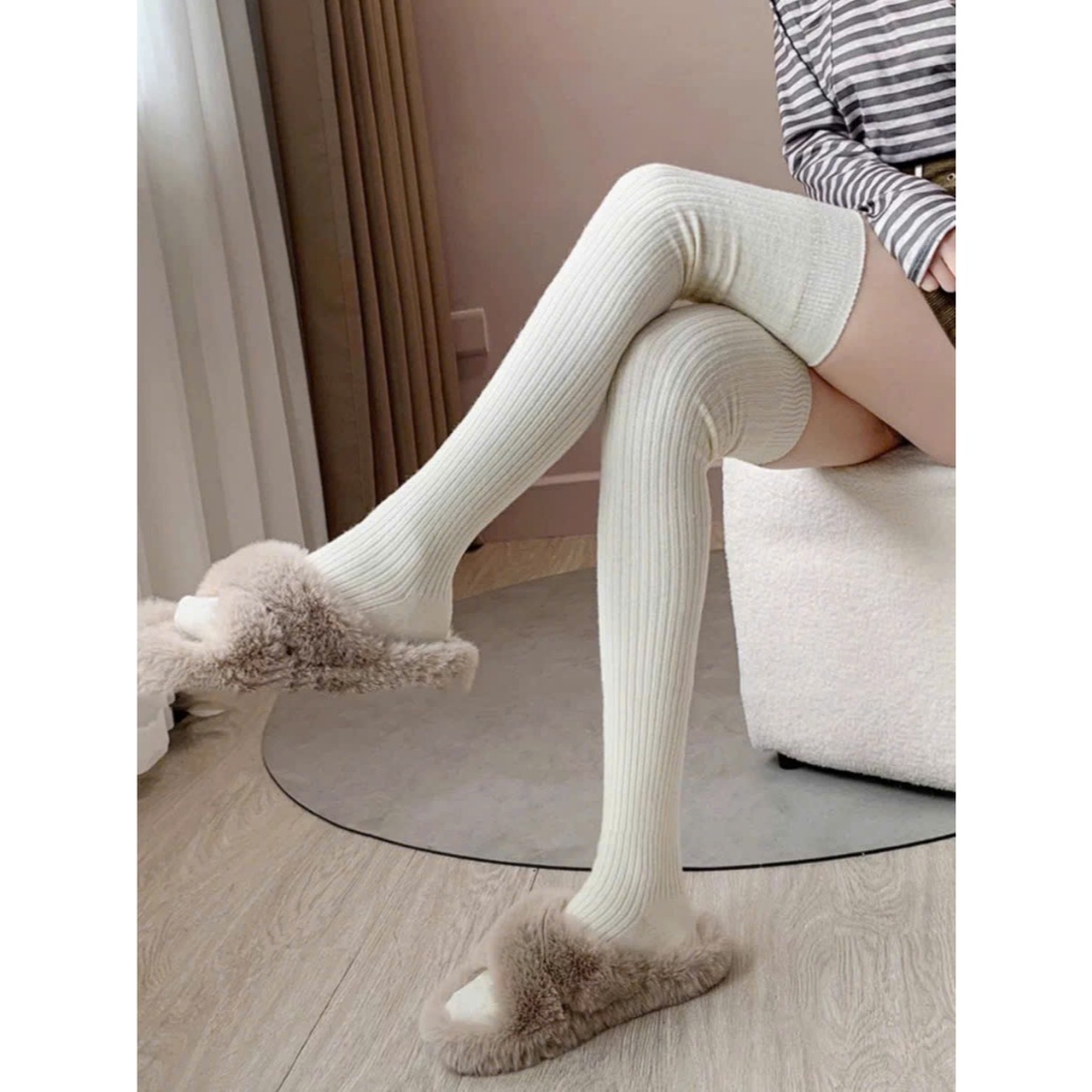 Tất cao cổ nữ Basic Hàn Quốc Dáng dài & ngắn dễ mix đồ phối giày cực xinh, giữ ấm, thời trang 3 màu basic hottrend