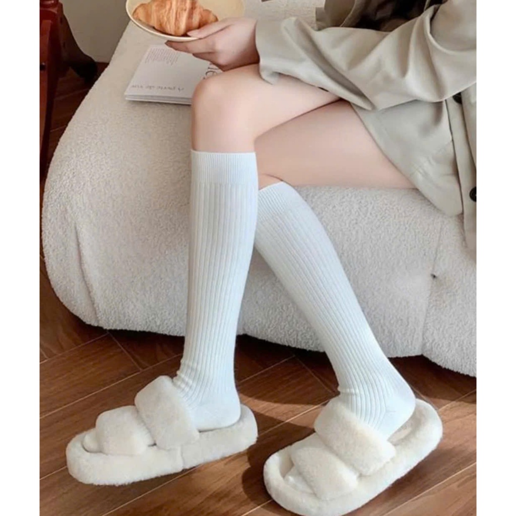 Tất cao cổ nữ Basic Hàn Quốc Dáng dài & ngắn dễ mix đồ phối giày cực xinh, giữ ấm, thời trang 3 màu basic hottrend
