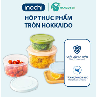 Hộp thực phẩm tròn Hokkaido Inochi - kháng khuẩn Ag+, chịu nhiệt cao, bảo quản đồ ăn tươi lâu tiện lợi