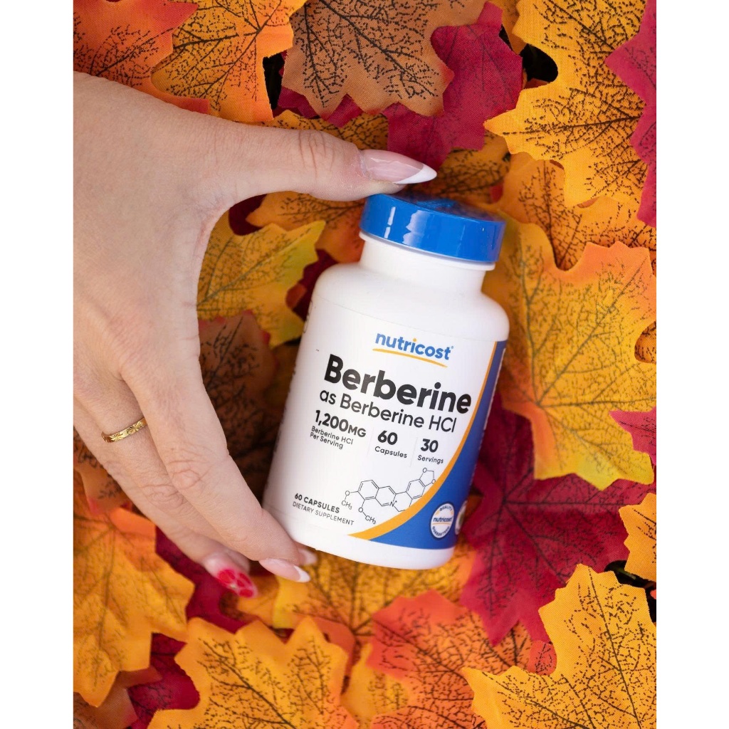 Viên Uống Berberine Nutricost Cải Thiện Rối Loạn Chuyển Hóa, Giảm Mỡ Máu, Cholesterol, Đường Huyết
