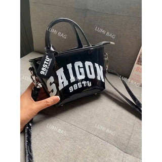 [LM2545] Túi Xách Nữ Túi Đeo Chéo SAIGON 98STU Da Bóng vừa điện thoại hàng siêu hot