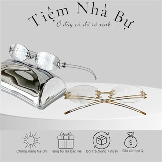 Mắt kính y2k thời trang phong cách không viền cao cấp 2582