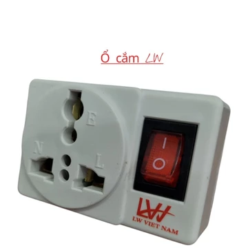 Ổ Cắm (Phích Cắm) Chuyển Đổi LW Việt Nam có đèn báo công tắc |Ổ cắm Công Suất Lớn |Phích Cắm Không Gian Hẹp