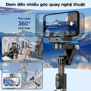 Gimbal Q18 - Gymbal điện thoại quay phim chống rung hỗ trợ quay phim, chụp ảnh chuyên nghiệp xoay 360 độ có đèn Led
