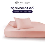 [Hỏa tốc] Bộ ga giường 3 món lụa Tencel 60s GIA AN HOME DECOR size 2mx2m và 2m2x2m gồm 1 drap bo chun 2 vỏ gối nằm — ảnh 6