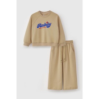 Bộ nỉ dài tay bé gái Rabity 966.007