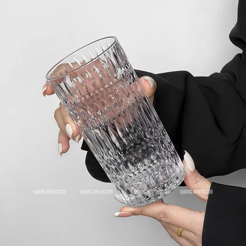 Cốc Thuỷ Tinh kẻ sọc phong cách Nhật Bản|Ly Thuỷ Tinh Decor Nhà Hàng Phong Cách Hàn Quốc|Ly Cocktail