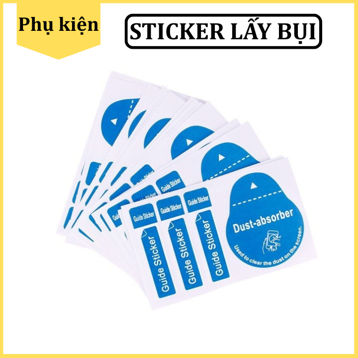 Sticker lấy bụi màn hình điện thoại trước khi dán cường lực