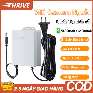 Bộ lưu điện DUNG LƯỢNG CAO dành cho Wifi Camera - UPS 12V (chạy wifi được 6-12 giờ) kèm Nguồn bộ nguồn camera wifi