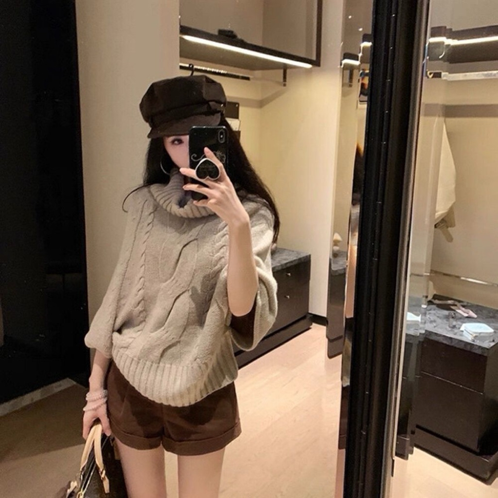 Ssu.Studio// ÁO LEN CAO CỔ DÁNG CHOÀNG SIU XINH HÀNG QC LOẠI 1 MÁC OK OK