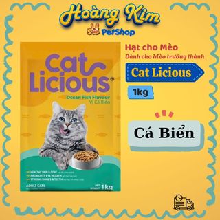 Thức ăn cho mèo Cat Licious ( 1kg ) Vị Cá Biển, Mèo trưởng thành tiêu chuẩn Châu Âu