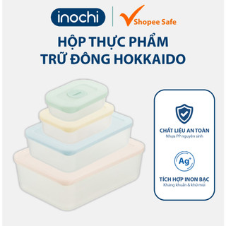 Hộp trữ đông Hokkaido Inochi an toàn nhựa PP, kháng khuẩn, nắp đậy kín, đồng hồ ghi nhớ thời gian tiện lợi
