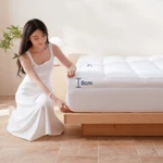 Topper Mây Microfiber Ru9 Cao Cấp 8cm | Lông Vũ Nhân Tạo Êm Ái Bọc Trọn Nệm Chuẩn Khách Sạn 5 Sao | Đủ kích thước — ảnh 4