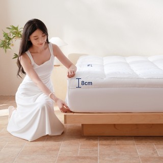 Topper Mây Microfiber Ru9 Cao Cấp 8cm | Lông Vũ Nhân Tạo Êm Ái Bọc Trọn Nệm Chuẩn Khách Sạn 5 Sao | Đủ kích thước