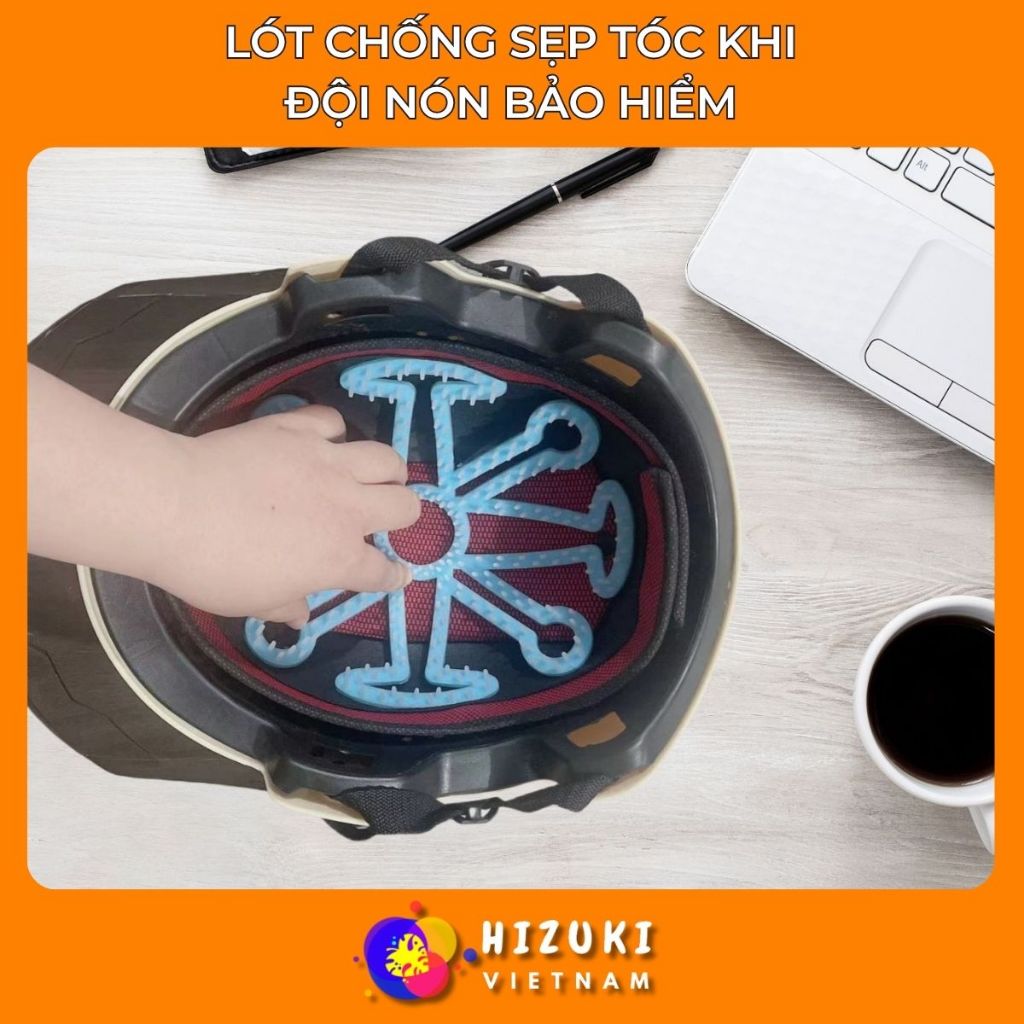 Miếng Lót Mũ Bảo Hiểm Chống Sẹp Tóc Khi Đội Nón Bảo Hiểm, Thoáng Khí Giảm Đổ Mồ Hôi Bết Tóc