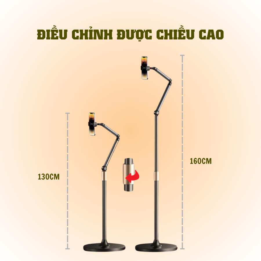 Giá đỡ điện thoại L0X3 Cao Cấp Chất Liệu Hợp Kim Nhôm, Xoay 360° Kẹp Livestream, Quay Video, Học Online
