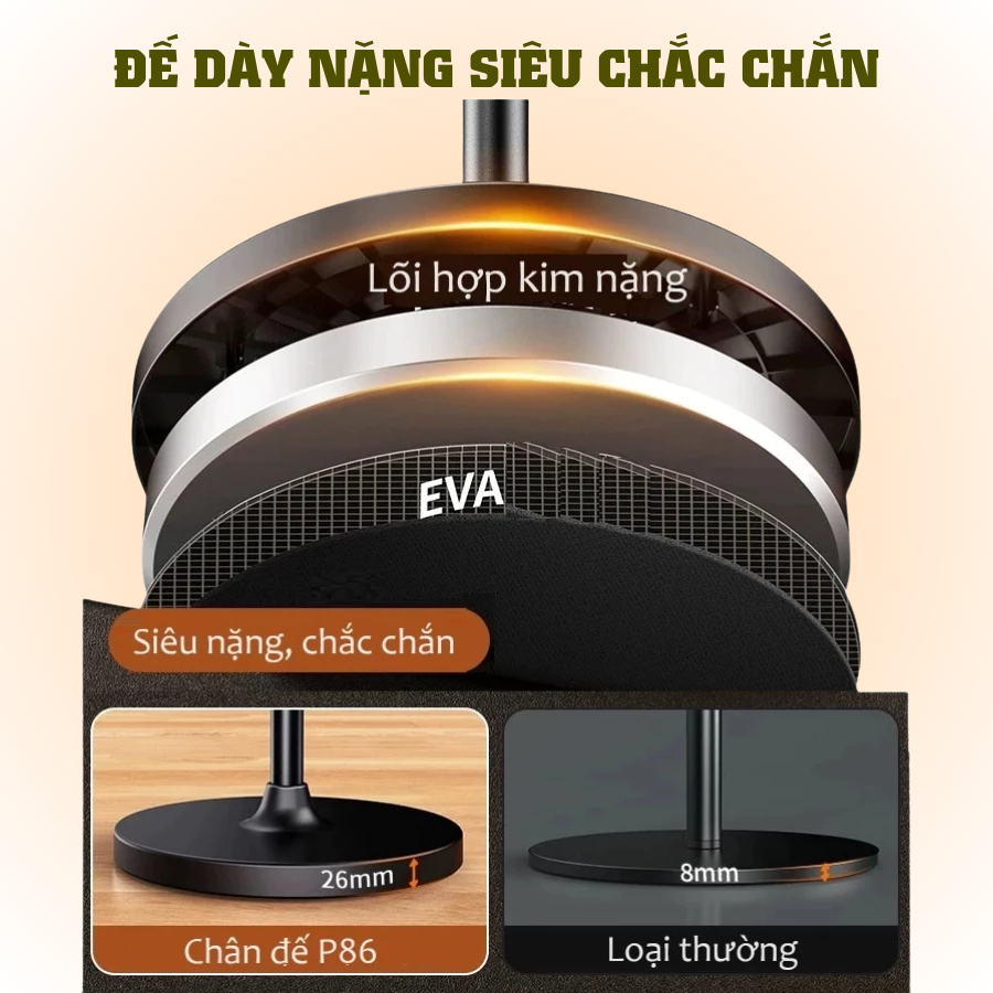 Giá đỡ điện thoại L0X3 Cao Cấp Chất Liệu Hợp Kim Nhôm, Xoay 360° Kẹp Livestream, Quay Video, Học Online